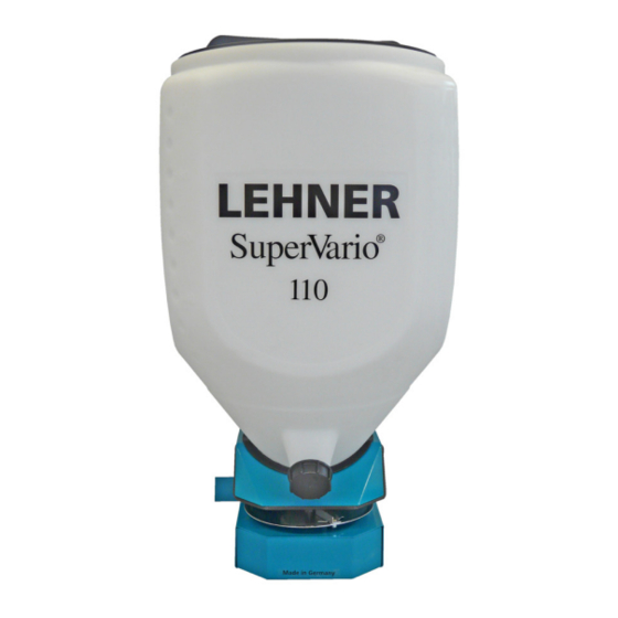 LEHNER SuperVario Operating Manual