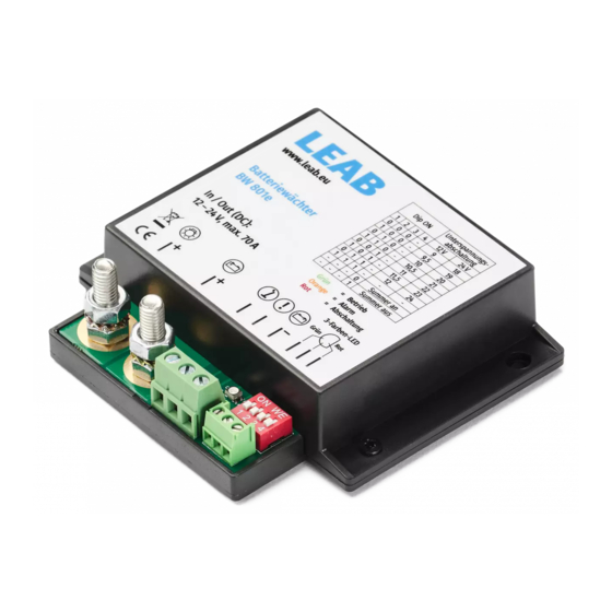 LEAB BW 801e Quick Start Manual