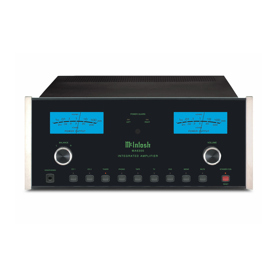 McIntosh MA6300 Owner's Manual