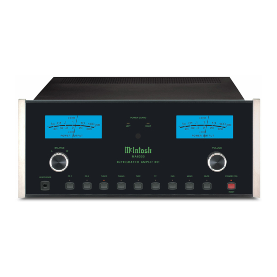 McIntosh MA6300 Owner's Manual