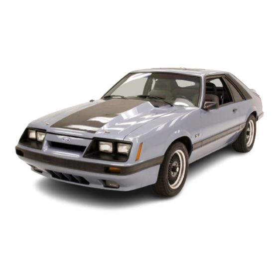 Ford Mustang 1986 Installation Instructions Manual