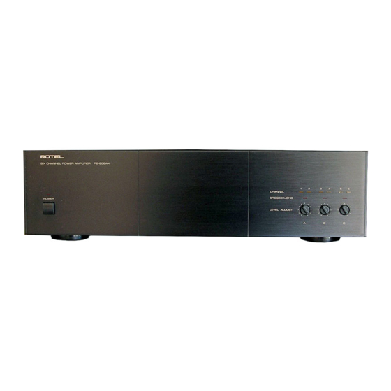 Rotel Six Channel Power Amplifier RB-956AX Owner's Manual