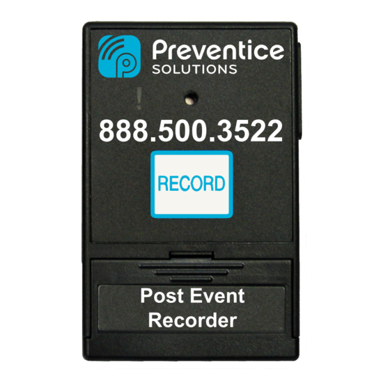 Preventice Solutions PER900 Patient Instruction Manual
