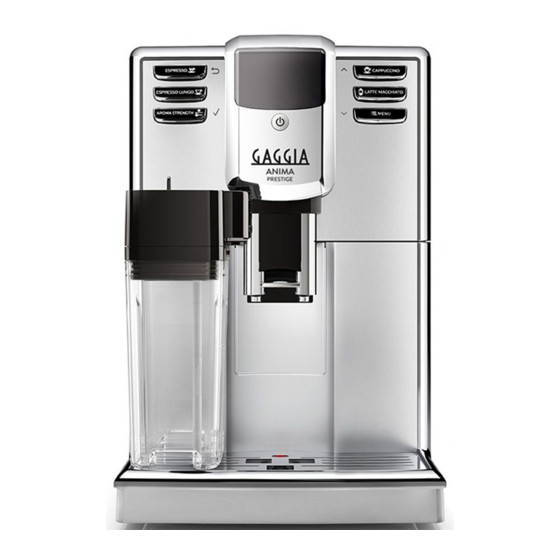 GAGGIA MILANO ANIMA CLASS SERIES OPERATING INSTRUCTIONS MANUAL Pdf