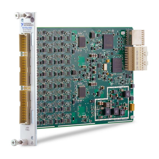 NATIONAL INSTRUMENTS PXIE4302 USER MANUAL AND SPECIFICATIONS Pdf