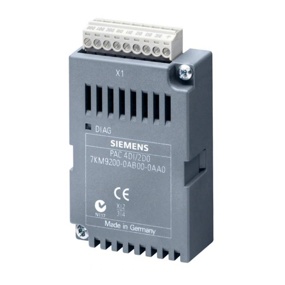 Siemens SENTRON 4DI/2DO Operating Instructions Manual