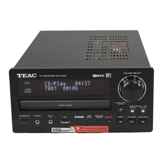 Teac CR-H225 Service Manual