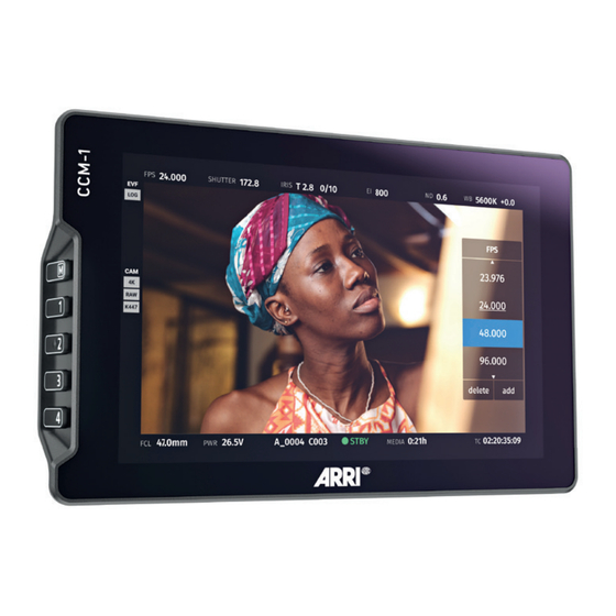 ARRI CCM-1 Quick Start Manual