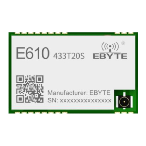 Ebyte E610 T S Series Product Manual