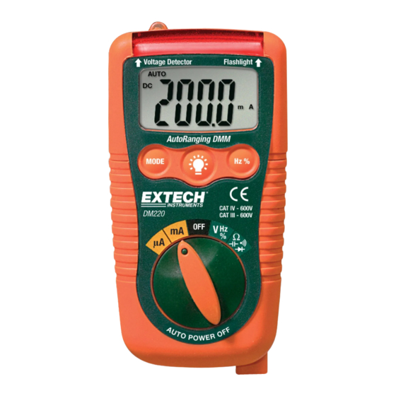 Extech Instruments DM220 Manuals