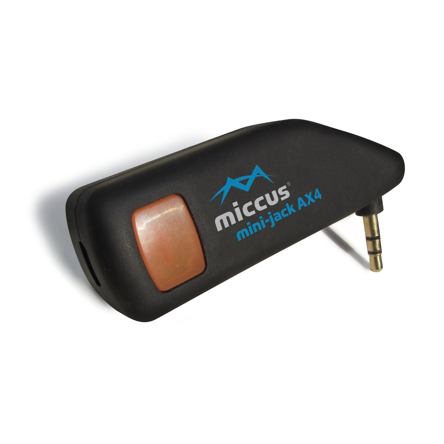 MICCUS MINIJACK AX4 USER MANUAL Pdf Download ManualsLib