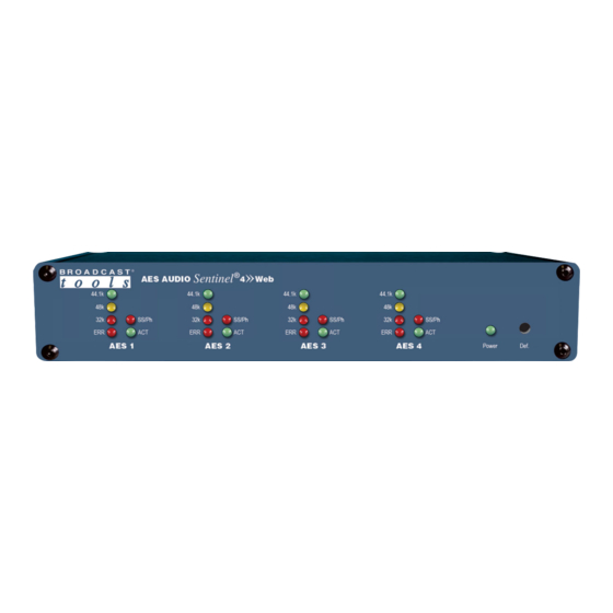 Broadcast Tools AES Audio Sentinel 4 Installation And Operation Manual