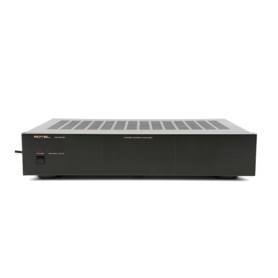 Rotel RB-960BX Owner's Manual