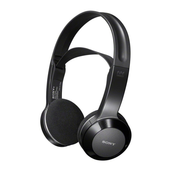 Sony MDR-IF245RK Operating Instructions