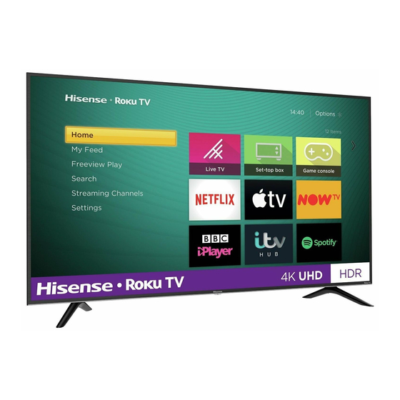 HISENSE ROKU TV R43B7120UK USER MANUAL Pdf Download | ManualsLib