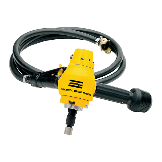 Atlas Copco SECOROC Grind Matic HG Operator Instructions Manual
