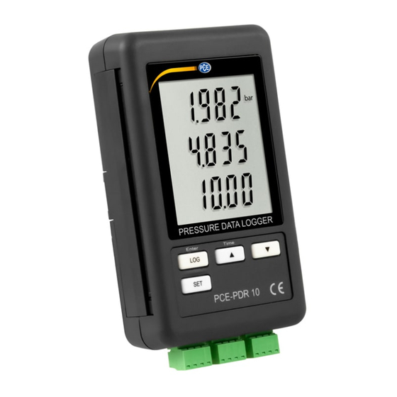 PCE Instruments PCE-PDR 10 Manuals