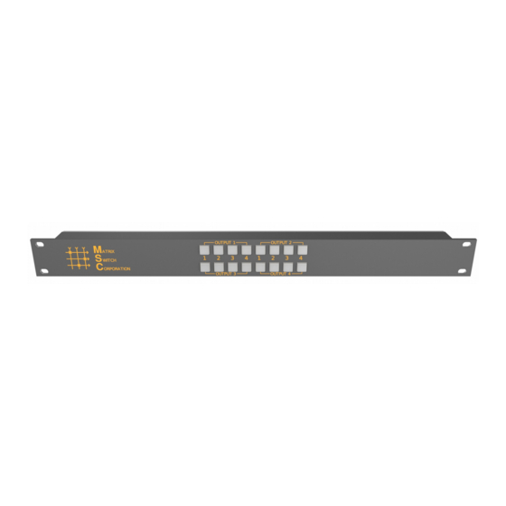 Matrix Switch Corporation MSC-CP4X4E Product Manual