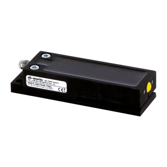 Di-soric KSSTI 400 G3K-TSSL Quick Start Manual