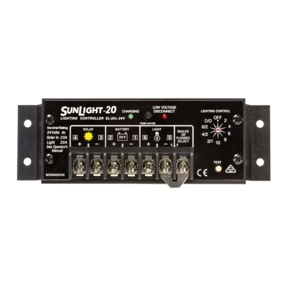 Morningstar SunLight-10 Quick Start Manual