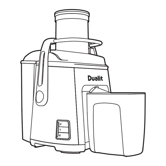 Dualit Juice Extractor Instruction Manual & Guarantee