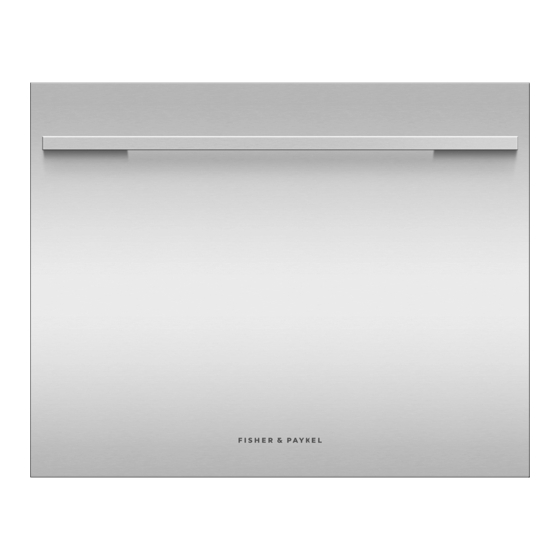 FISHER & PAYKEL SINGLE DISHDRAWER DD24SI INSTALLATION MANUAL Pdf
