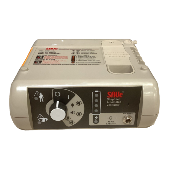 User Manuals: AutoMedx SAVe 600x10 Portable Ventilator