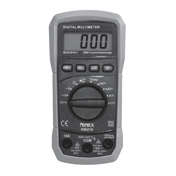 ELCART NIMEX NI9210 User Manual