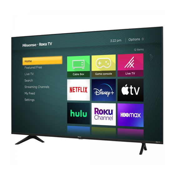 Hisense 75R6E1 Quick Start Manual
