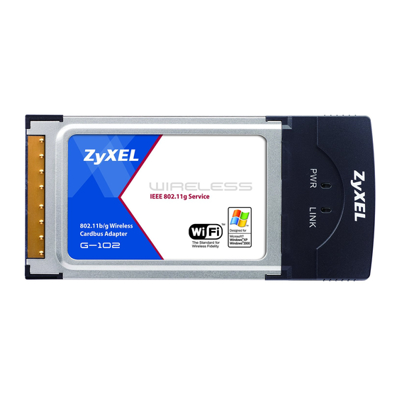ZyXEL Communications G-102 User Manual
