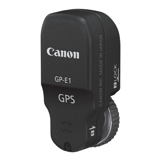 User Manuals: Canon GP-E1 GPS Receiver