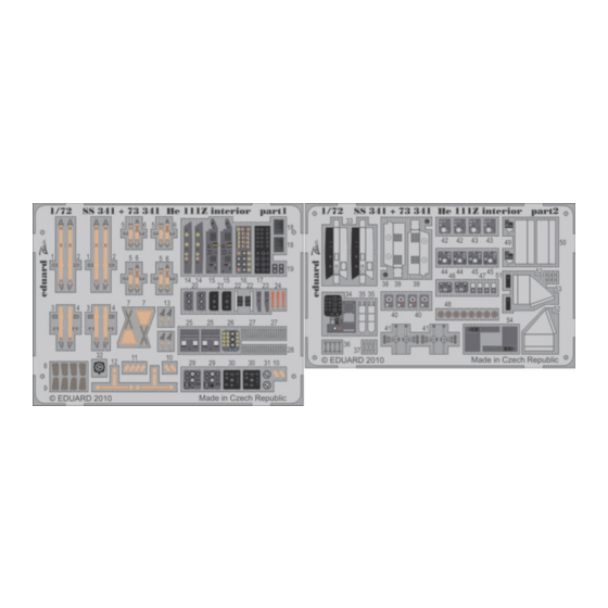 Eduard Zoom He 111Z interior S.A. Manual