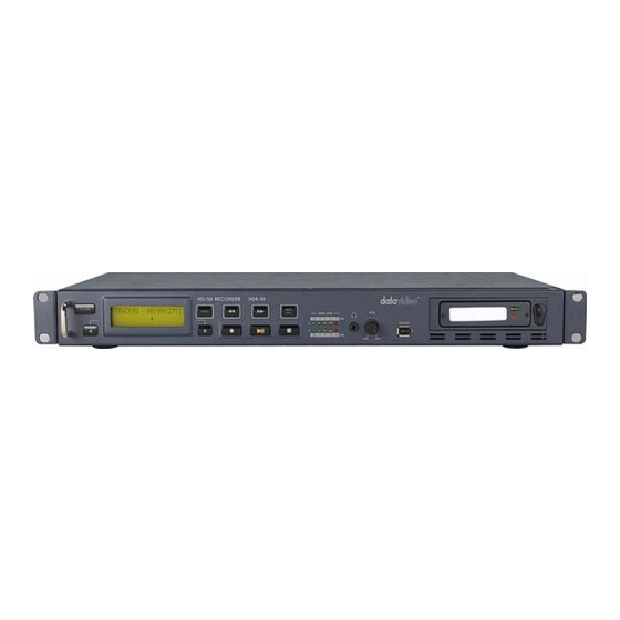 User Manuals: Datavideo HDR-40 Hard Drive Recorder