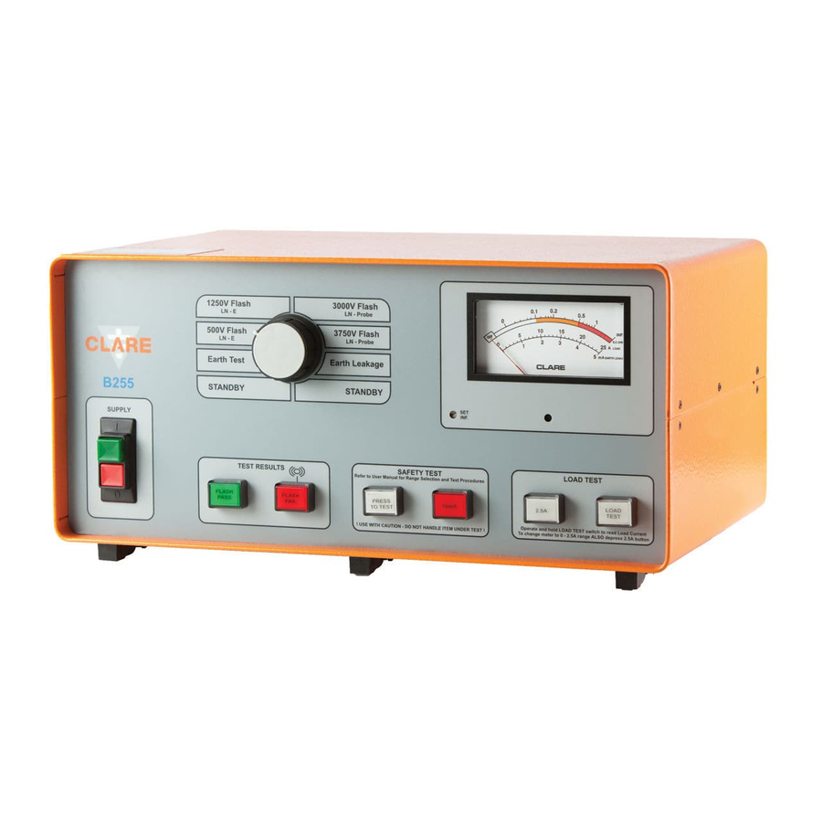 SEAWARD CLARE B255 OPERATING MANUAL Pdf Download ManualsLib