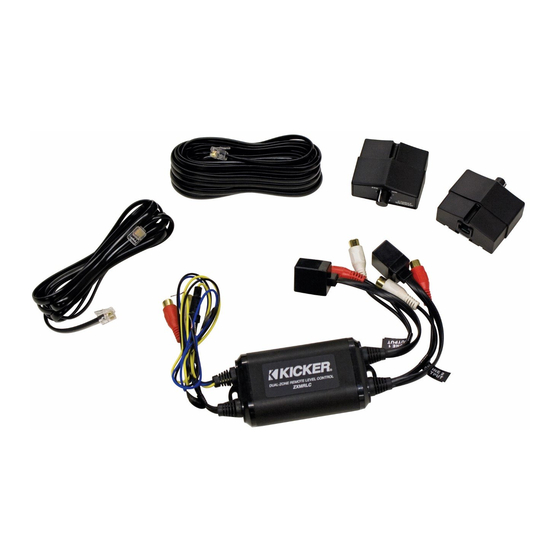 Kicker ZXMRLC Quick Start Manual