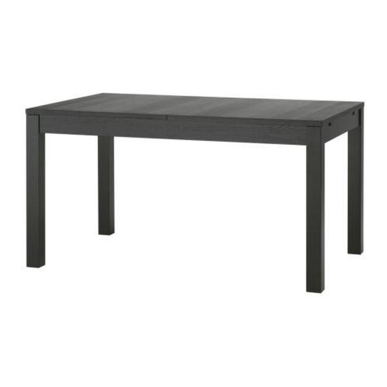 IKEA BJURSTA DINING TABLE 55x71x87" Instructions Manual