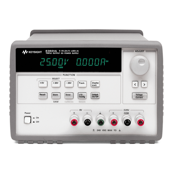 KEYSIGHT E3631A SERVICE MANUAL Pdf Download ManualsLib