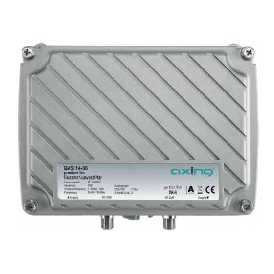 Amplificatore CATV Axing BVS 1-01P: 15 DB Per TV Via Cavo 5-1218 MHz