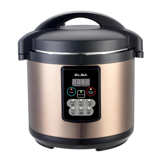 Elba pressure cooker manual new arrivals