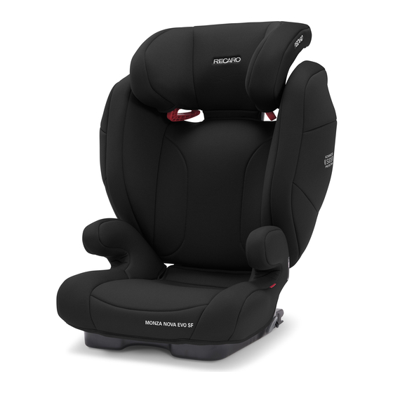 RECARO MONZA NOVA 2 Instructions For Installation And Use Manual