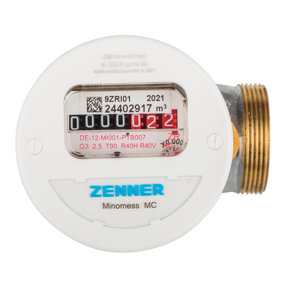 Zenner Minomess MC Installation Manual