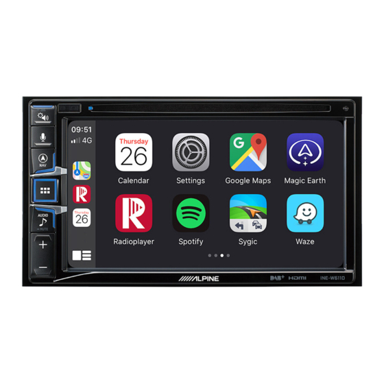 Alpine INE-W611D Installation Manual