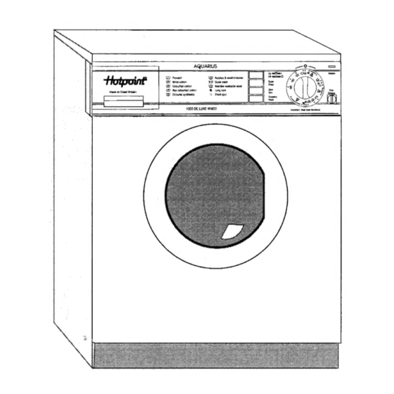 Hotpoint WM12 Instructions For Use Manual