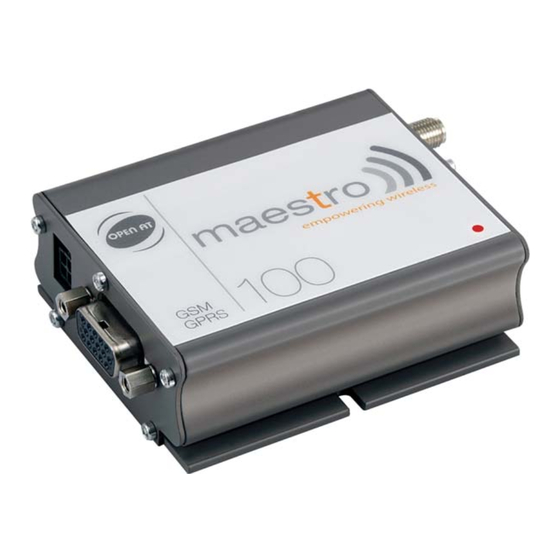 Maestro 100 series User Manual