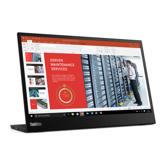 LENOVO THINKVISION M14 USER MANUAL Pdf 