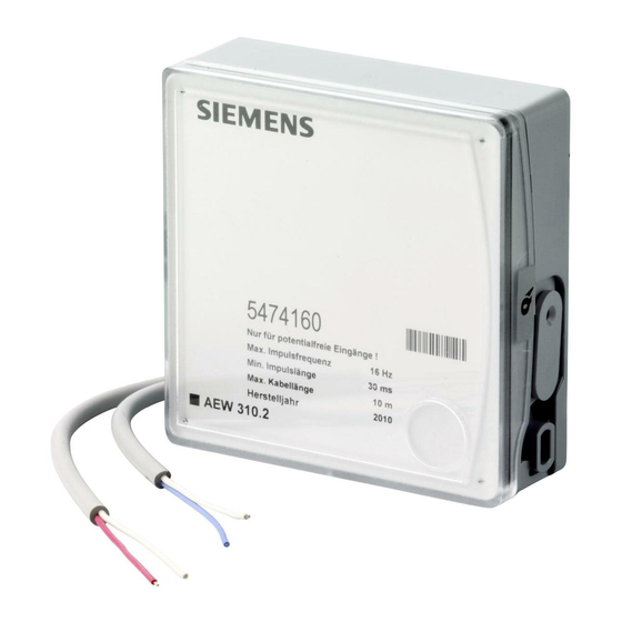 Siemens AEW310.2 Manual