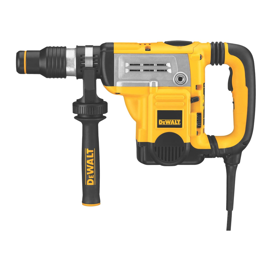 DEWALT SDS MAX D25501 INSTRUCTION MANUAL Pdf Download ManualsLib