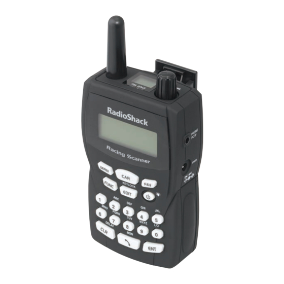 RADIO SHACK RACING SCANNER USER MANUAL Pdf Download ManualsLib