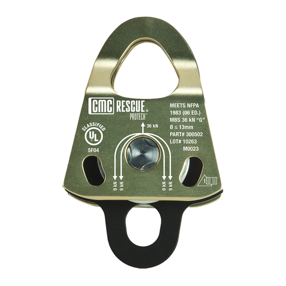 CMC RESCUE & PROTECH PULLEYS Manual