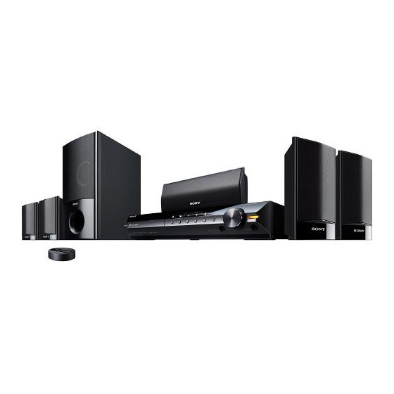 Sony DAV-HDX285 Operating Instructions Manual